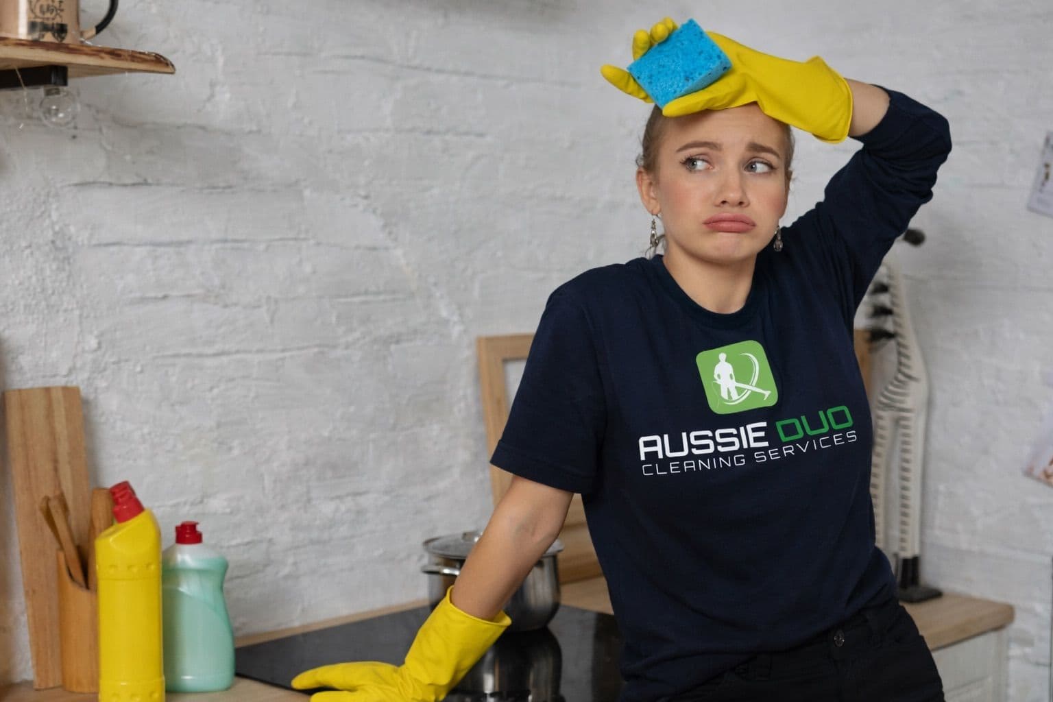 Professional cleaner preparing for Vacate Cleaning in Canberra to ensure a property is inspection-ready.